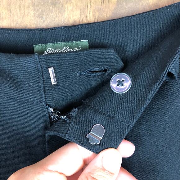 Eddie Bauer Womens Pants Black Blakely Palazzo Wide Leg Workwear Stretch 6 - Picture 4 of 12